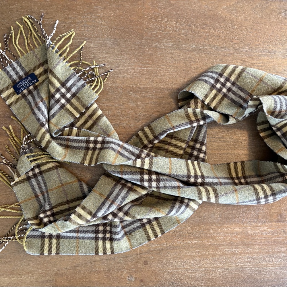 Burberry Checkered Wool Scarf